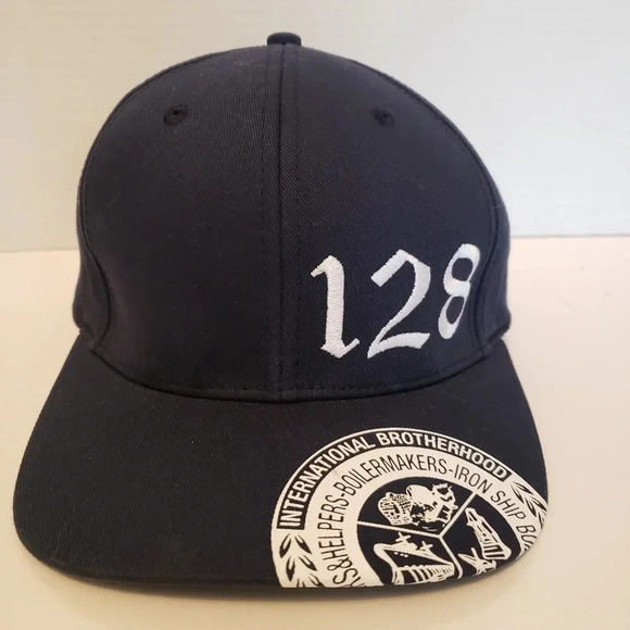 International Brotherhood Local 128 Ontario Mens Dark Blue Fitted  Ball Cap. - Picture 1 of 7